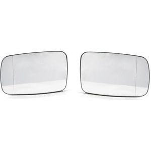 Achteruitkijkspiegel Glas Spiegel Glas Verwarmde Blauwe Auto Spiegel Achteruitkijkspiegel Achteruitrijcamera Voor BMW 5 Serie E39 Sedan Wagon 525i 528i 530i 2000-2003 Spiegelglas(WIT,Left Right)