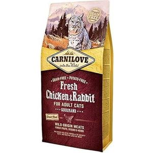 Carnilove Carnilove Fre Chicken & Rabbit Gourmand Droogvoer voor Katten, 400g, Verpakking van 19x21.05g, Totaal: 400g