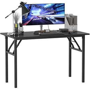 SogesHome AC5CB-120-SH Inklaptafel, computertafel, 120 x 60 x 75 cm, voor thuis en op kantoor, bureau, eettafel, vergadertafel, zwart, 120 x 60 x 75 cm