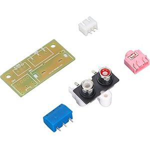 Sluit de audio-I/O-adapterkaart en de 3,5 mm-jackplugset stevig aan van het PCB-connectorblok op de decoder.
