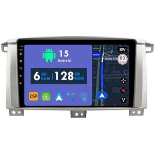 RoverOne Autoradio GPS voor Toyota Land Cruiser 100 LC100 2005 2006 2007 Carplay Android Auto Stereo Hoofdeenheid Bluetooth WiFi Radio Speler Sat Navigatie