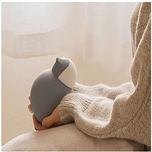 Mini warmwaterkruik, warmwaterkruik schattige kat zachte siliconen koud/warmwaterkruik dier met deksel (maat : roze) (Maat: blauw)