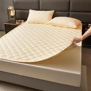 Merino Wool Bedding Matras Topper Pad 90 x 190 cm eenpersoonsbed matrasbeschermer van merinowol, matras 90 x 190 cm, met elastische hoeken