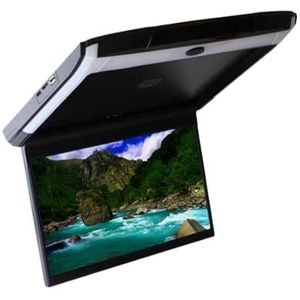 11,6 inch autodakmonitor-tv, neerklapbaar 1080P video HD-scherm MP5-speler IPS-scherm met blauw omgevingslicht(Black)