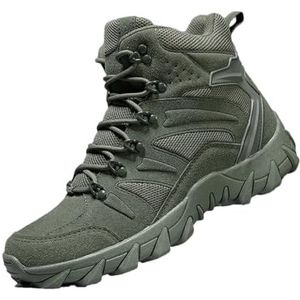 Mannen Outdoor Tactische Militaire Laarzen Wandellaarzen Lente Werkschoenen Speciale Tactische Woestijn Combat Enkellaarzen, Groen, 44.5 EU