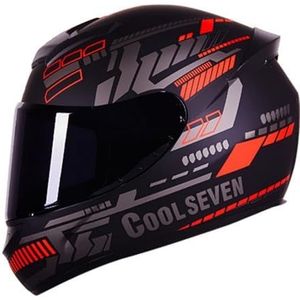 Motor Helm ECE-Goedgekeurde Modulaire Motorhelm Integraalhelm Helmen Voor Heren En Dames Voor Alle Seizoenen Uitneembare En Wasbare Voering E,XXL=(63-64CM)