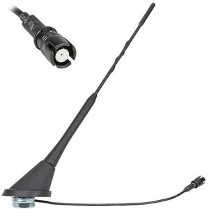 tomzz Audio 1000-006 autoantenne dakantenne 16v, versterker, raku 2 ii, geschikt voor Audi, Opel, Seat, Skoda, vw, antiruisstaaf 24cm, 60 graden