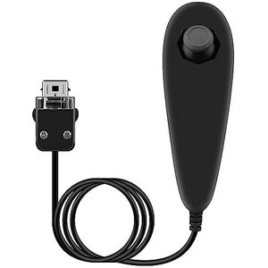 OSTENT Nunchuck Controller met bewegingsgebaseerde kabel voor Nintendo Wii videogameconsole, zwart