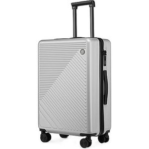 Trolleykoffer 20 Inch Lichtgewicht Hardside 4-wiel Spinner Reisbagage, Zakelijke Bagage Voor Dames Reiskoffer (Color : Blue,Silver, Size : 20inch)