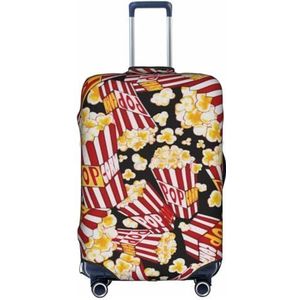 OPSREY Regenboog Rose Gedrukt Koffer Cover Reizen Bagage Mouwen Elastische Bagage Mouwen, Popcorn Print, S