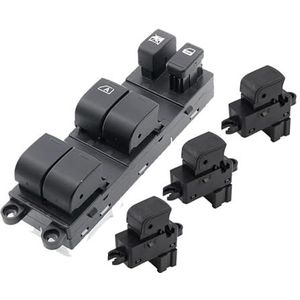 Auto-drukknopschakelaars Schakelaars Voor N&issan Voor TIIDA C11 SC11 C11Z Voor VERSA S SL 2007-2010 Power Window Master Switch Regulator Knop Elektrische raamschakelaar(A SET)