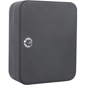 UBOHUZ Sleutelkast Sleutel Opslag Lock Box 20 Haken Combinatie Sleutelkast Beveiliging Lock Box Met Sleutel/Codeslot Thuis Vergrendelen Sleutel Organizer Voor Thuis, Garage (Zwart-Sleutel type)