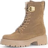 Veterboots - Lichtbruin - Blokhak - Vetersluiting