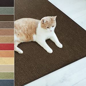 Floordirekt Sisal krabmat, deurmat, tapijt,sisalmat, sterk & verkrijgbaar in vele kleuren en maten (160 x 240 cm, donkerbruin)