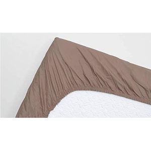 Snoozing - Percale katoen - Hoeslaken - 180x210 cm - Taupe