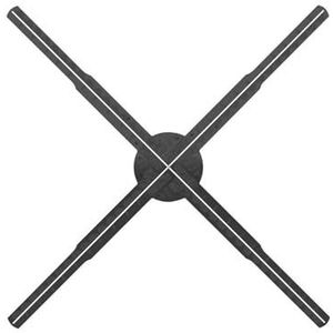 62cm/24.4in Hologram Fan, Naked Eye LED Fan, 722LED Sign Neon Beads 8G Geheugen Handleiding DIY Afbeelding Tekst LOGO Reclamemachine Holografische 3D Projector Festivalreclamedisplay