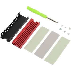 M.2 2280 Ssd Heatsink Pc 2280 Ondersteuning Dubbelzijdig Vest Pads Met Koelvet Cover voor Radiator Bekleding Computer Pc Heatsinks (rood)