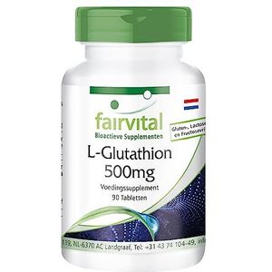 Fairvital | L -glutathion 500mg - HOOG GEDOSEERD & GEREDUCEERD - VEGAN - 90 tabletten
