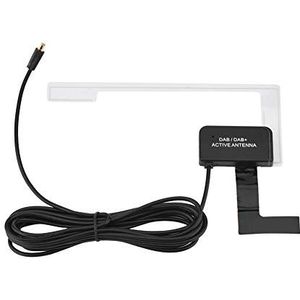 Autoradio-antenne, draagbare DAB digitale radioantenne voorruitbevestiging met MCX-connector, sterke signaalontvangst, plug and play