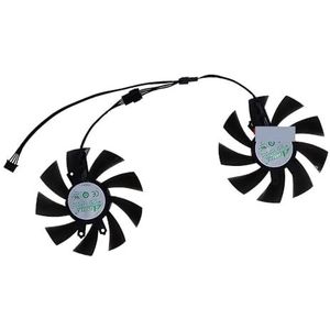 GA92S2H grafische kaartventilator, voor GALAX GTX1660 SUPER EX wit voor GTX 1660Ti (1-klik OC) RTX2060 2 stuks/set(Black GA92S2H)