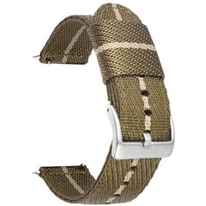 Nylon band geschikt for Garmin Forerunner 255 255S Muziek 55 645 245/Vivoactive 4 4S/Venu 2 Plus/2S Horlogeband Vervanging Horlogeband(Silver-Brown b,For Garmin Venu 2S)