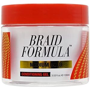 EBIN NEW YORK Braid Formula Conditioning Gel, Medium Hold, 100 g | Geweldig voor vlechten, draaien, randen, geen residu, geen schilfering, sterke grip, hoge glans, gladmaken met schone en aloë