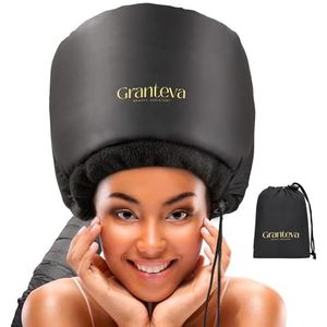 Haardroger met capuchon met geïntegreerde hoofdband die de warmte rond oren en nek vermindert - Föhn diffuser cap met capuchon voor krullend, versnelt de droogtijd, veiligheid diepe conditionering