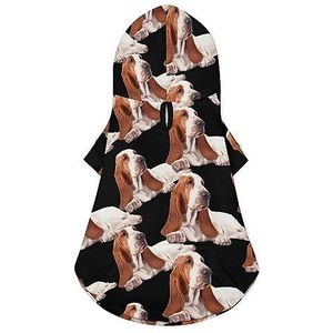 Basset Hound Hond Hond Hoodie Huisdier Sweatshirts Met Hoed Puppy Hooded Kleding Outfits voor Kleine Honden En Katten