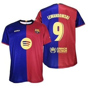 Futbol Club Barcelona Lewandowski 9 thuisshirt van seizoen 24/25, officiële replica met licentie, volwassenen