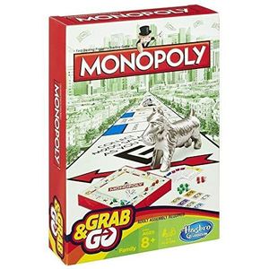 Kinderen/familie grijpen en gaan monopoly reizen spel