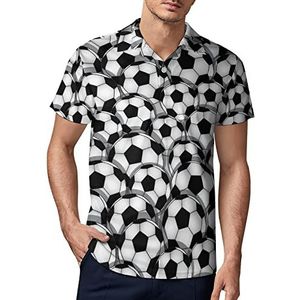 Voetbal bal heren golf poloshirt zomer korte mouw T-shirt casual sneldrogende T-shirts 4XL