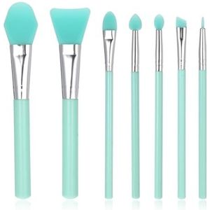 Xuxuejing 7 stuks siliconen applicator kit, siliconen verf borstel make-up, gezicht gelei borstel oogcrème applicator tool voor slapen, modder masker, body lotion en body butter