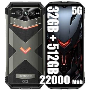 DOOGEE VMAX Pro - Rugged Smartphone - Grijs - 22000 mAh Accu - 6,58 inch FHD+ - 108 MP Triple AI-camera