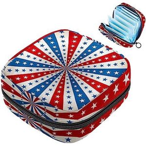 MUOOUM USA Stripe Stars Maandverband Opbergtas Draagbare Menstruatie Tas Voor Vrouwen Tiener Meisjes Menstruatie Cup Pouch Nursing Pad Houder