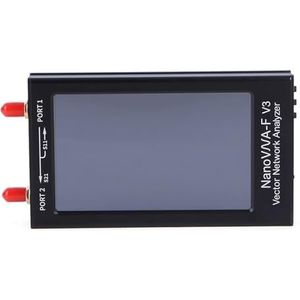Antenne-analysator, HF VHF UHF SHF Netwerkanalysator 4,3 inch scherm 1 MHz-6 GHz NanoVNA-F V3 801 Scanpunten for S-parameters VSWR Fasevertraging, voor netwerkkabeldiagnostiek