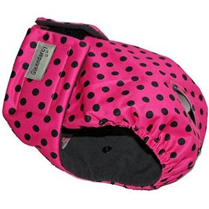 Glenndarcy Vrouwelijke Hondenbroekje - Waterdichte Stof - Pink Black Dots Medium Long Pants only