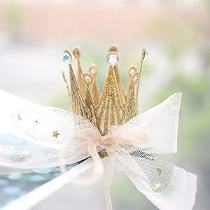 Haarspelden voor jongens, feesthoed, verjaardag, prinsessenkroon, hoofdband voor baby's (1, goud)