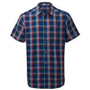 Craghoppers Heren Rafie Kurzarm Karo Hemd Herren Shirt (Pack van 1), Posdnblu Chk, L