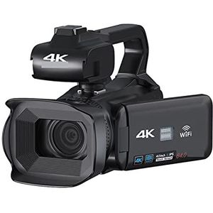 Videocamera Vlogcamera Recorder 64 MP digitale videocamera's Professionele volledige 4K Vlog-camcorder Streaming Webcam Autofocus Videorecorder Fotografie(32G SD Card)