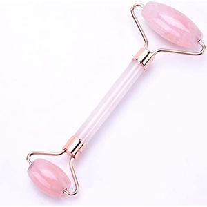 Quartz Jade Roller Massager voor het optillen van gezicht roze steen cellulitis rimpel kristal huidverzorging rollen gereedschap 1 stuk (kleur: A)