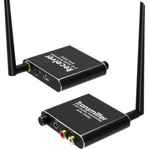 eppfun Draadloze Audio Zender Ontvanger, 24bit/192kHz Transmitter Adapter voor HiFi muziek van TV/PC naar actieve luidsprekers/stereo/subwoofer