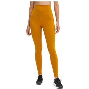 Legging Yoga leggings vrouwen hogere getailleerde yoga broek boterachtige zachte leggings sport vrouwen fitness Panty (Color : Golden Brown, Size : S)