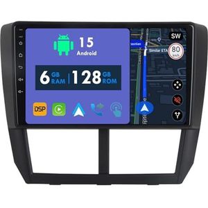 RoverOne Autoradio GPS voor Subaru Forester 3 2007-2012 Impreza 2007-2011 Carplay Android Auto Stereo Hoofdeenheid Bluetooth WiFi Radio Speler Sat Navigatie
