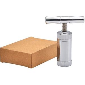 Handmatige pillenbreker metalen pilmolen, Spice Cracker Crusher en Grinder met T-handvat (zilver)