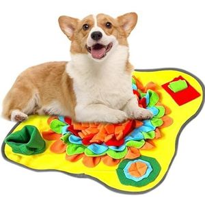 Puzzelmat voor honden, interactief hondenpuzzelspeelgoed, verrijkt speelgoed voor honden, snuffelmat speelgoed voor huisdieren, interactief hondenpuzzelspeelgoed, lekkernijendispenser, hond