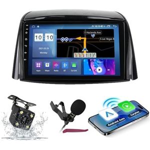 Android 14 Autoradio Navi voor R-enault Koleos (2008-2016) 9-inch QLED-scherm autoradio met draadloze Carplay Android Auto GPS-navigatie met Bluetooth5.0 HIFI FM 5G-WiFi SWC RDS MIC,M200s