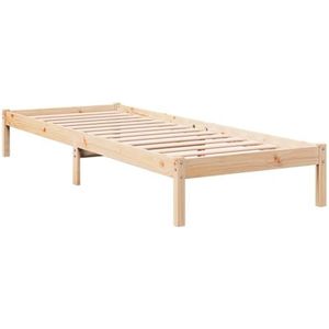 vidaXL Bedframe extra lang zonder matras massief grenenhout 100x210 cm, bed, bed ombouw, bedbodem, slaapkamermeubel, eenpersoonsbed, 1 persoonsbed