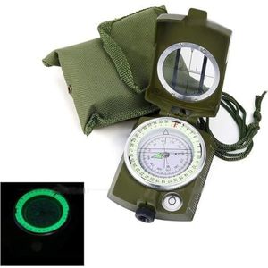 SDFGH Militair groen kompas met nylon heuptasje, nachtlampje, richtinstrument for buiten