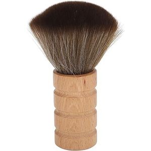 Salon Nekstofborstel, Kapper Nekstofdoek, Houten Handvat van Zacht Haar, Comfortabele Handgreep Effectief Reinigingsgereedschap, Draagbaar Formaat voor Gezichtshals met Stijlvol