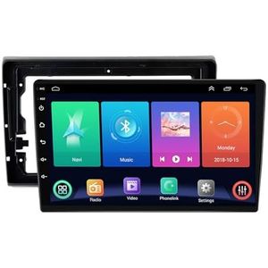 Dubbele DIN Android 14 autoradio voor Fiat Bravo 2007-2012 9 Duim QLED Touch screen-met Draadloze Carplay Android Auto GPS navigatie 4G WiFi Stuurwielbediening achteruitrijcamera(P2 WIFI 4-Core 1G+32G